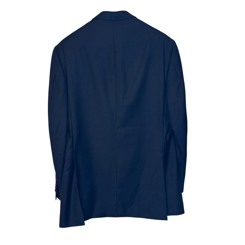 Oxxford Mens Blazer Jacket Sport Coat 100% Wool Double Vent Lined Navy Blue 43R